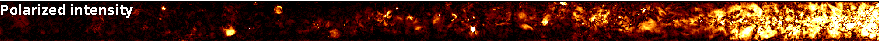 [PI map of the Galactic plane in the survey field]